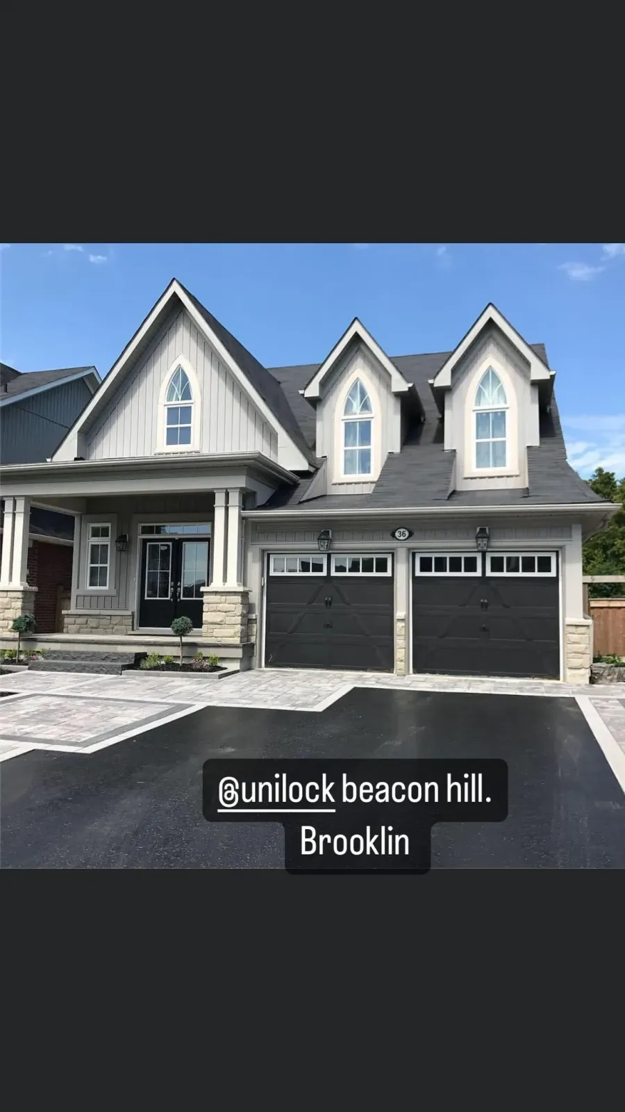Unilock paver driveway and front entrance