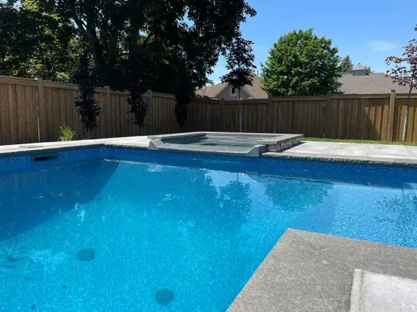 Pool and wide paver surround